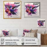 Hummingbird Fluttering Jewel - Hummingbird Living Room Wall Art