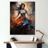 Indian Art Bharatanatyam Pose dancing IV - People Canvas Wall Art