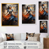 Indian Art Bharatanatyam Pose dancing IV - People Canvas Wall Art