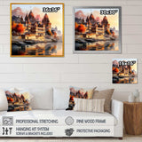 Indian Art Ganges at Dawn 1 - People Canvas Wall Art