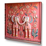 Indian Art Jaipur Elephants 1 - People Canvas Wall Art