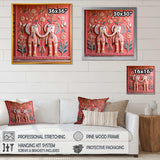 Indian Art Jaipur Elephants 1 - People Canvas Wall Art