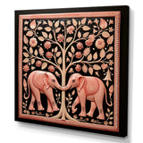 Indian Art Jaipur Elephants 3 - People Canvas Wall Art