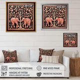 Indian Art Jaipur Elephants 3 - People Canvas Wall Art