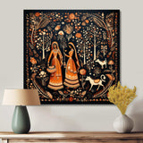 Indian Art Rajasthani Folklore tales II - People Canvas Wall Art