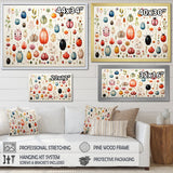 Colorful beetle meadow - Insects & Bugs Canvas Wall Art