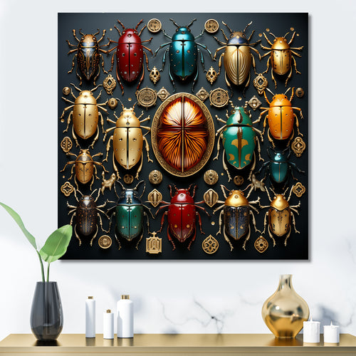 Colorful mystical beetles - Insects & Bugs Wall Art Prints