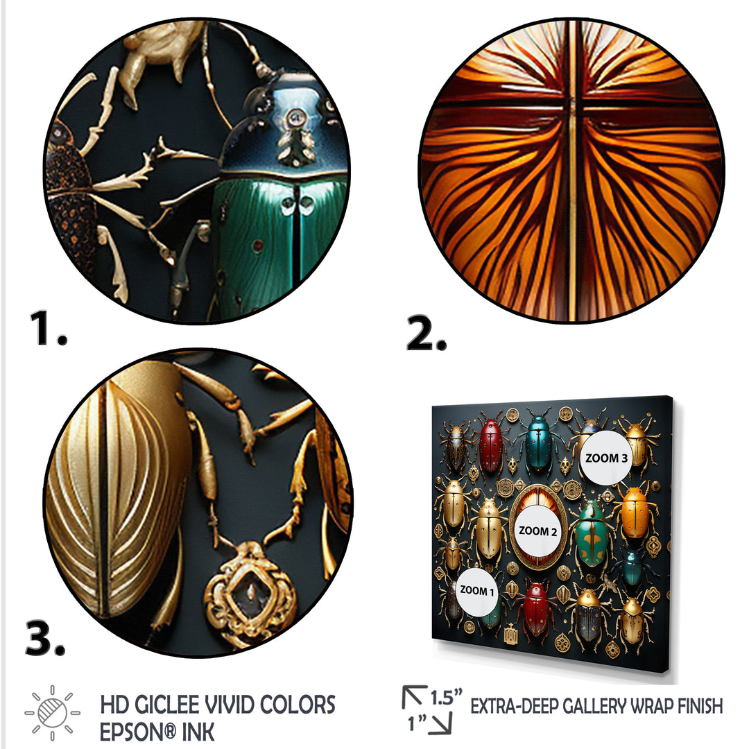 Colorful mystical beetles - Insects &amp; Bugs Wall Art Prints