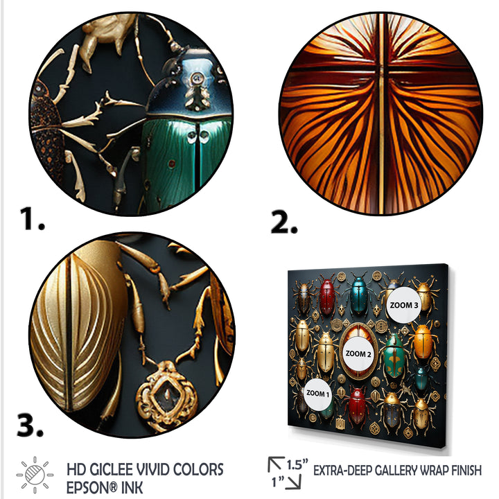 Colorful mystical beetles - Insects &amp; Bugs Wall Art Prints