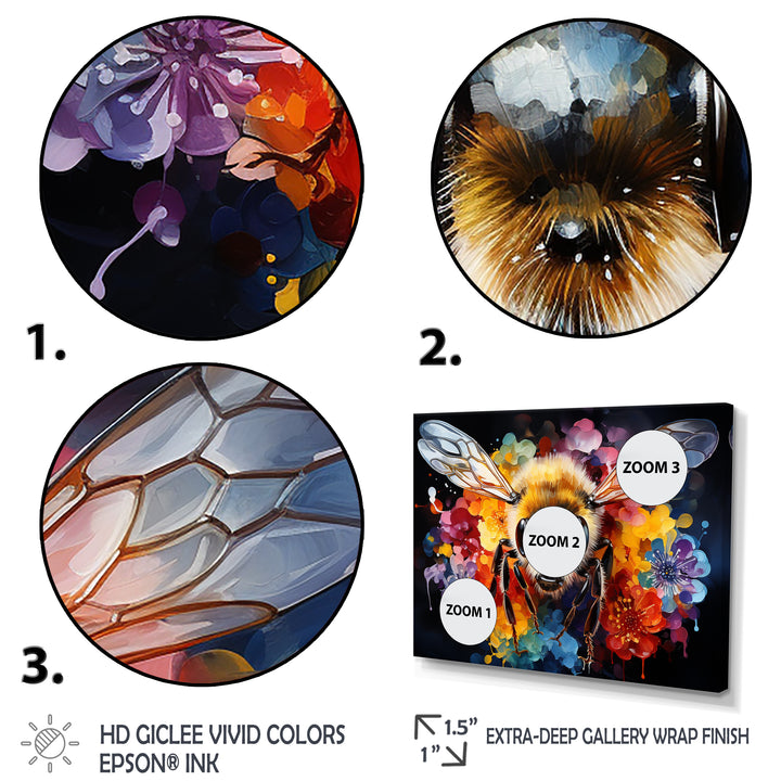 Colorful buzzing bees - Insects &amp; Bugs Wall Decor