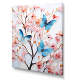 Charming spring Butterflies in pink and blue - Insects & Bugs Wall Art Prints