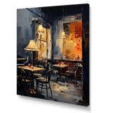 Yellow and grey Jazz cafe melody 1 - Music Canvas Wall Art