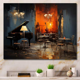 Vintage pinao sonata in jazz cafe II - Music Canvas Wall Art