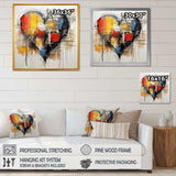 Pop Art heart abstract collages - Abstract Canvas Wall Art