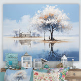 Minimalism lakefront cottage oasis 2 - Landscapes Canvas Wall Art