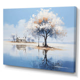 Minimalism lakefront cottage oasis 2 - Landscapes Canvas Wall Art