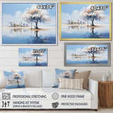 Minimalism lakefront cottage oasis 2 - Landscapes Canvas Wall Art