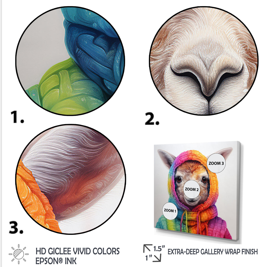 Colorful Llama Marvels - Llama Living Room Wall Art