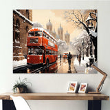 Vintage London city views II - Cityscapes Canvas Wall Art