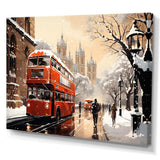 Vintage London city views II - Cityscapes Canvas Wall Art