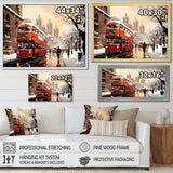 Vintage London city views II - Cityscapes Canvas Wall Art