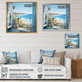 California shoreline  Window View I - Coastal Canvas Wall Art