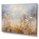 Beige and grey Meadows breeze - Landscapes Canvas Wall Art