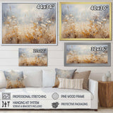 Beige and grey Meadows breeze - Landscapes Canvas Wall Art