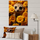 Yellow floral Meerkat - Meercat Wall Decor