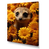 Yellow floral Meerkat - Meercat Wall Decor