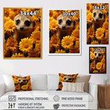 Yellow floral Meerkat - Meercat Wall Decor