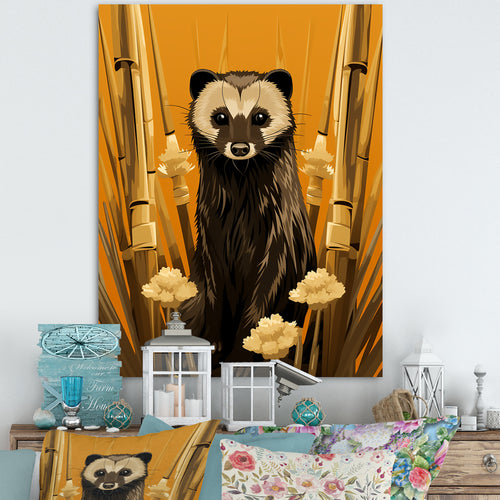 Meerkat discovery yellow portrait - Meercat Wall Art Prints