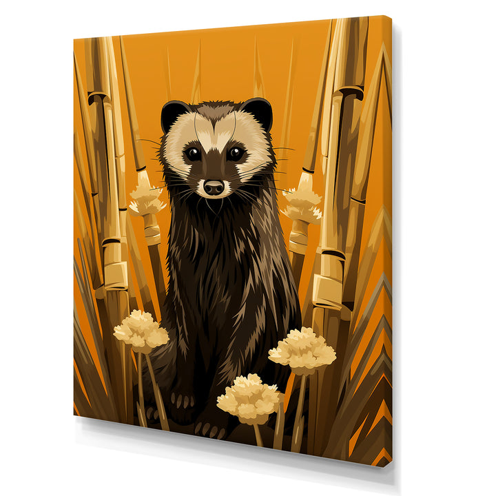 Meerkat discovery yellow portrait - Meercat Wall Art Prints