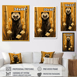 Meerkat discovery yellow portrait - Meercat Wall Art Prints
