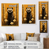 Meerkat discovery yellow portrait - Meercat Wall Art Prints