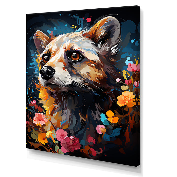 Yellow Dog floral meadows - Dog Home Decor Art