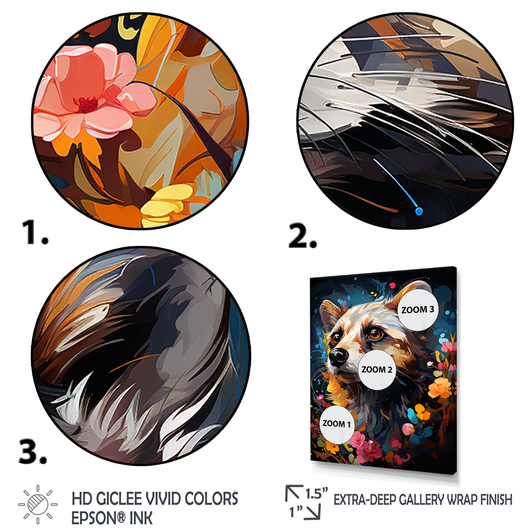 Yellow Dog floral meadows - Dog Home Decor Art