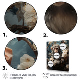 Grey Springtime floral Monkey Palette - Monkey Wall Decor