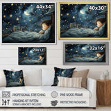 Blue Childhood Haven nursery II - People Canvas Wall Art