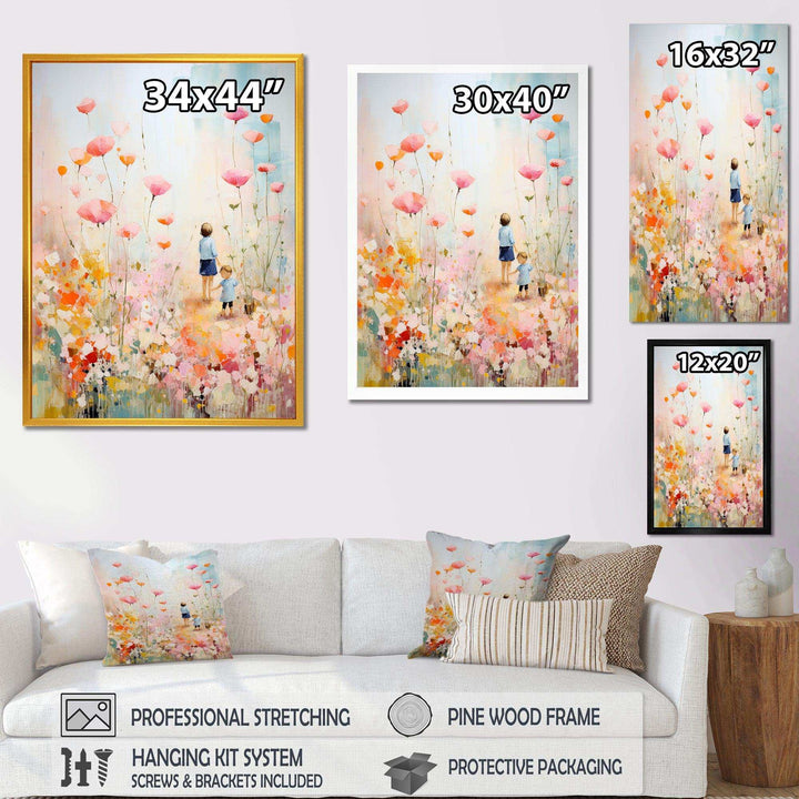 Whimsical Kids floral Haven II - Fantasy Canvas Wall Art