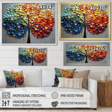 Colorful Rainbow tree of 4 seasons - Landscapes Canvas Wall Art