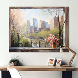 New York Central park window views III - Cityscapes Canvas Wall Art