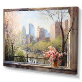 New York Central park window views III - Cityscapes Canvas Wall Art