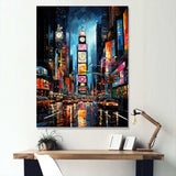 New York City Time square lights II - Cityscapes Canvas Wall Art