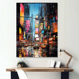 New York City Time square lights V - Cityscapes Canvas Wall Art