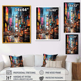 New York City Time square lights V - Cityscapes Canvas Wall Art