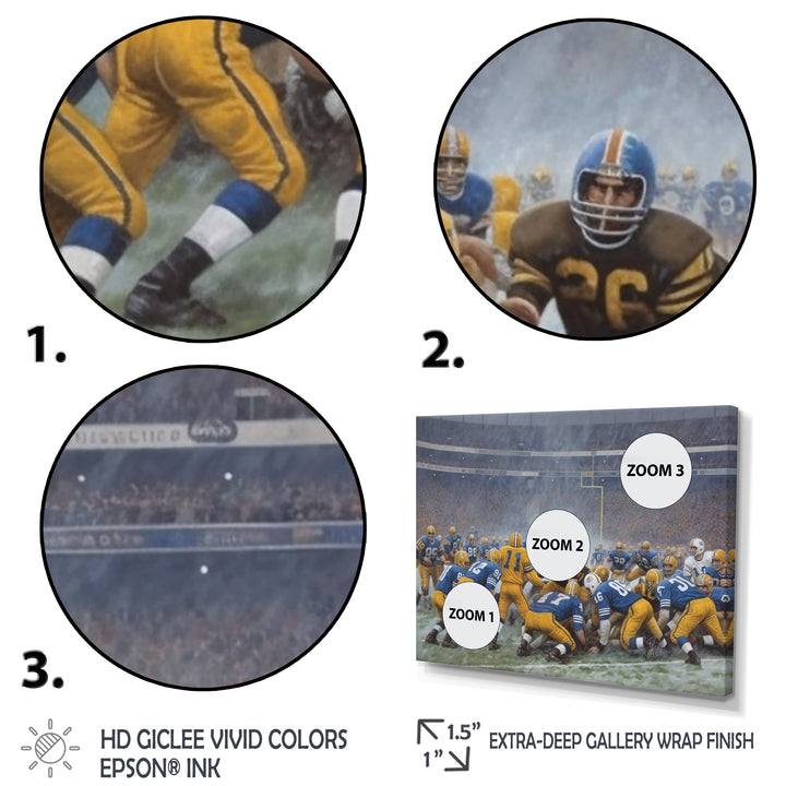 Blue Sporting Football Game - Sport Football Canvas Wall Art
