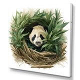 Green Bamboo Dwelling Panda - Panda Canvas Wall Art