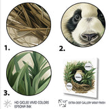 Green Bamboo Dwelling Panda - Panda Canvas Wall Art