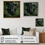 Foliage staking Panther - Animals Canvas Wall Art